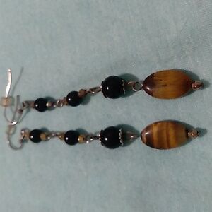 Dangling beaded earrings